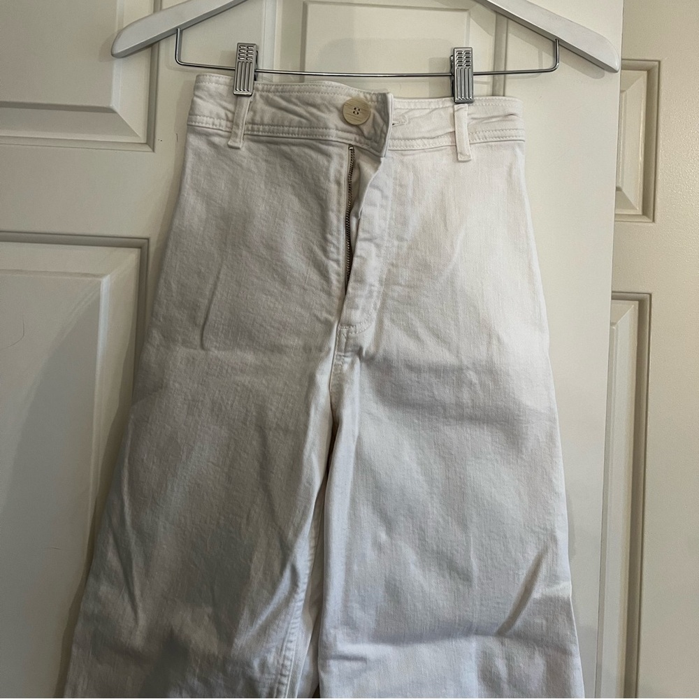 Zara The Marine Straight Jean White Size 0